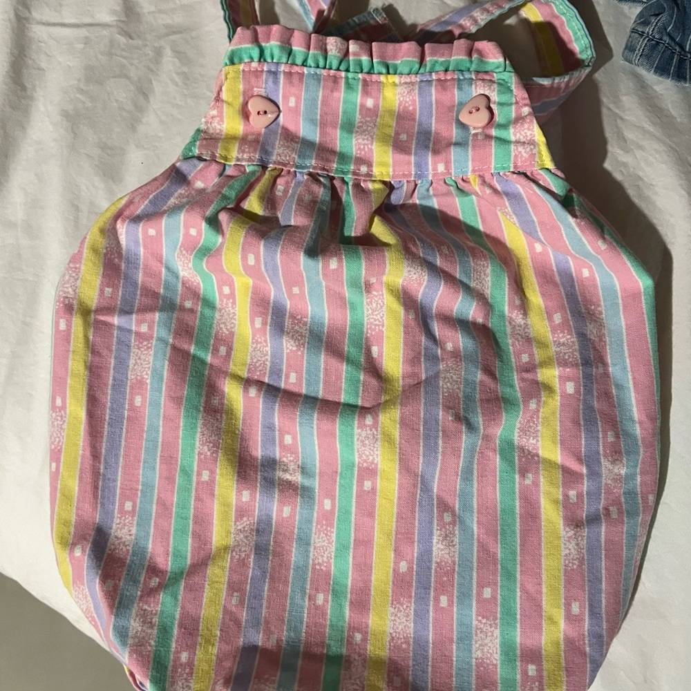 healthtex Pastel Stripe One-Piece Romper in Pink, Yellow, Green, Blue, Purple
